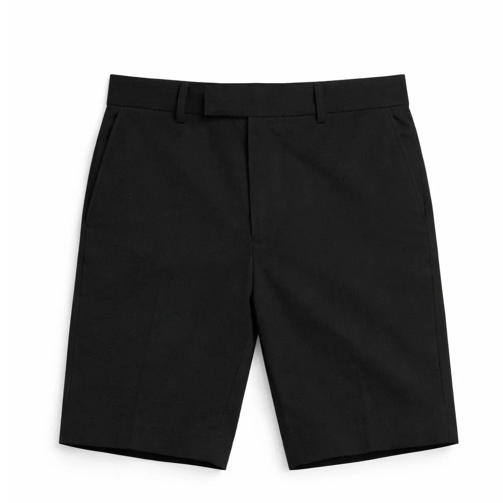ASOS Design Slim Chino Shorts Mens Size‎ 32 Black Solid Woven Tailored Summer